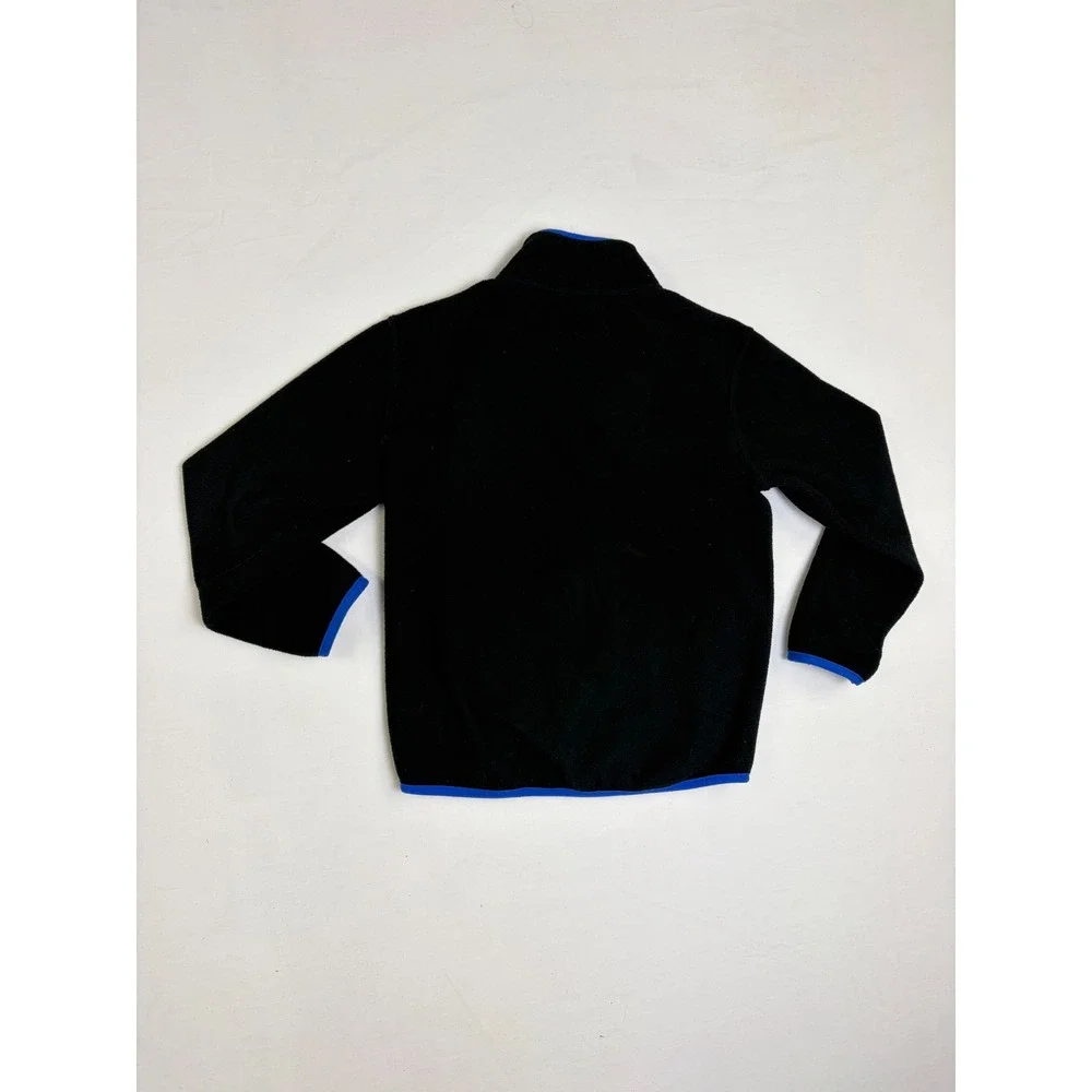 Polo Ralph Lauren Kids Fleece‎ Jacket Black Blue Full Zip Pony Logo M 10-12